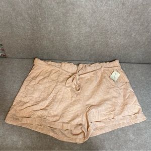 Universal Thread Women's Mid-Rise Tie Waist Utility Shorts Size 3X.
